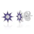  Korea's hot selling new simple temperament six-pointed star copper earrings for women glue star earrings for women