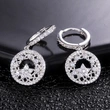  Korean jewelry hot selling new Korean style fashion hollow carved zirconium diamond earrings earrings source factory