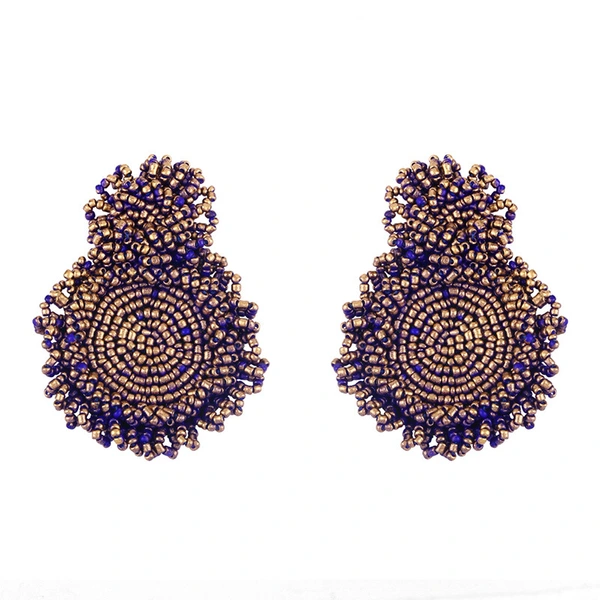 earrings European and American Internet celebrity rice bead earrings retro gold-plated lacquer rice bead earrings hot selling jewelry erp66