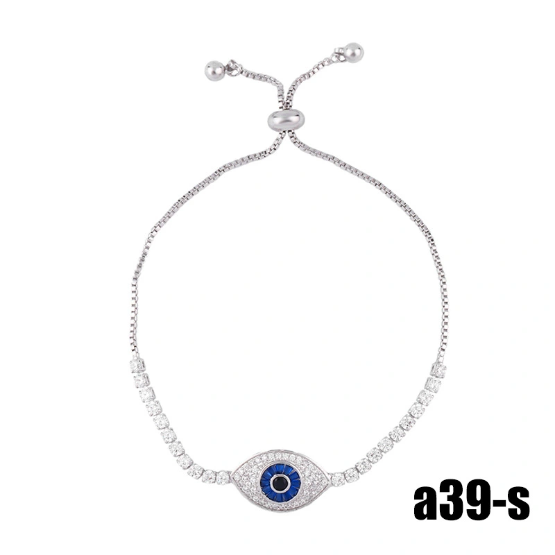 Hot selling jewelry European and American classic retro bracelet devil eye eyes full diamond adjustable bracelet brb70