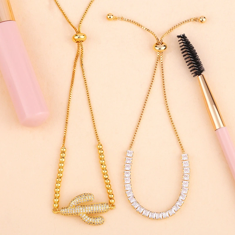 Original classic fashion zircon crystal pull-out bracelet women's simple personality temperament cactus bracelet brb86