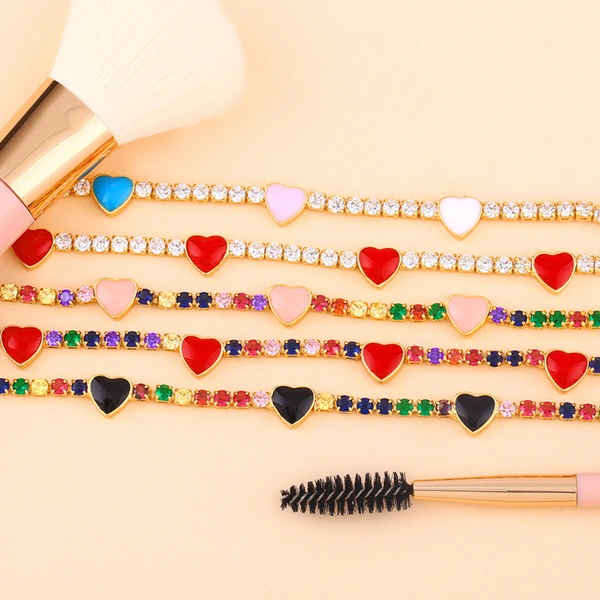 New accessories choker love necklace full of diamonds simple net red clavicle necklace necklace trend nkp96