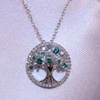 Hot selling fashion tree of life necklace for women, natural style creative pendant jewelry