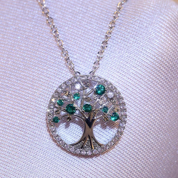 Hot selling fashion tree of life necklace for women, natural style creative pendant jewelry