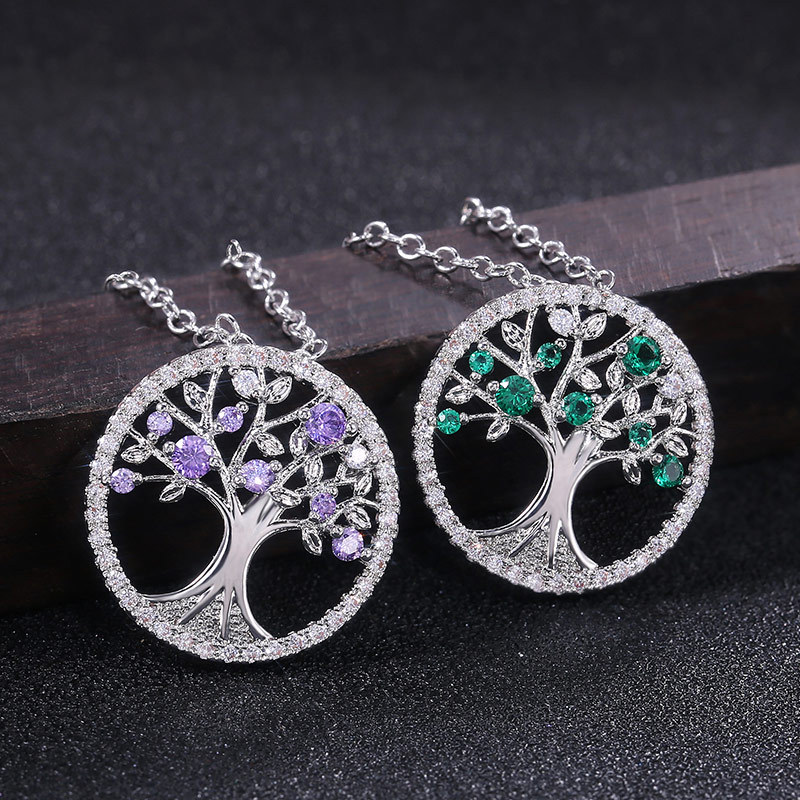 Hot selling fashion tree of life necklace for women, natural style creative pendant jewelry