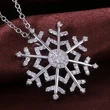  Snowflake zircon necklace for women Korean style exquisite versatile sweater chain Internet celebrity style 
