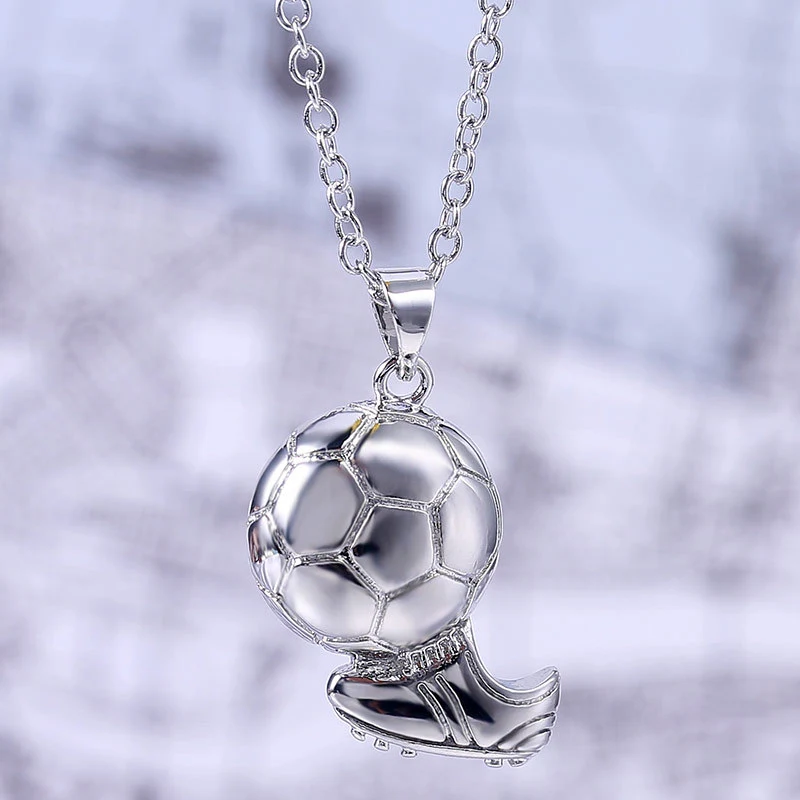   Hot selling new fashion football pendant clavicle necklace for women, simple jewelry