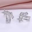 Super fairy design ring double layer wrapped sun and moon star open ring star meteor earring jewelry set