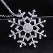  Snowflake zircon necklace for women Korean style exquisite versatile sweater chain Internet celebrity style 