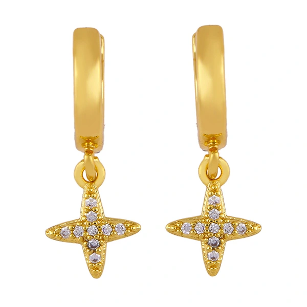 Clearance earrings 2024 Hot sale European and American cross zircon earrings women's diamond earrings err99