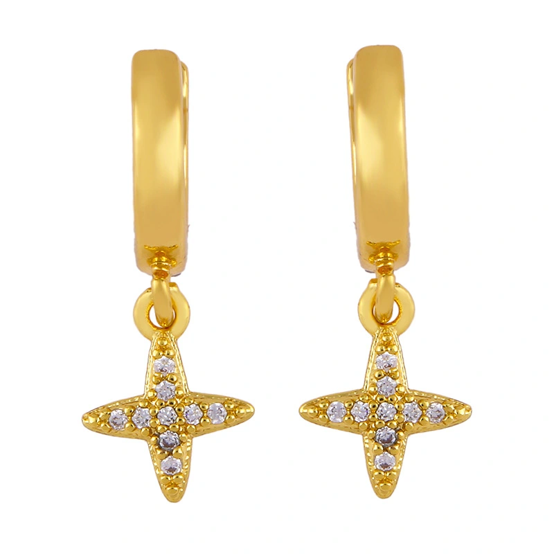 Clearance earrings 2024 Hot sale European and American cross zircon earrings women's diamond earrings err99