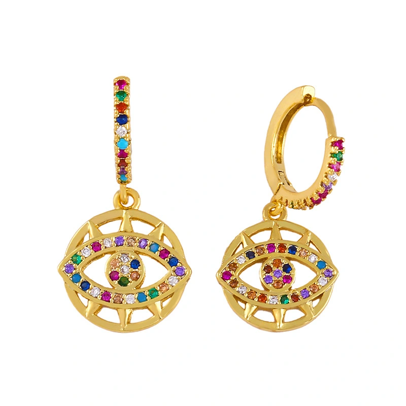 Clearance online celebrity European and American earrings for women hollow devil eye earrings peach heart love earrings wholesale ers04