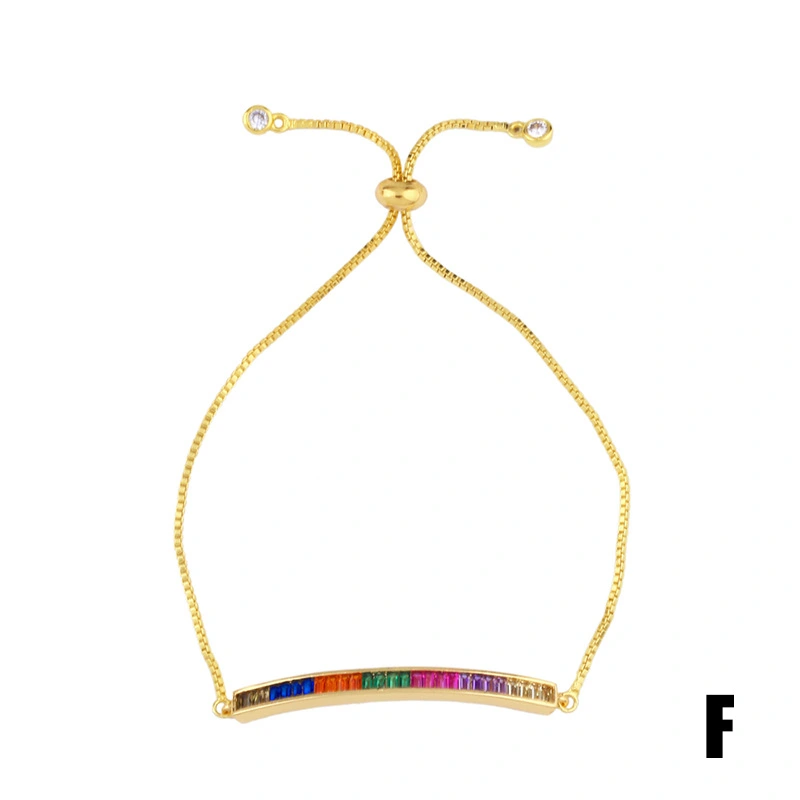 Hot selling bracelet women rainbow shell bracelet adjustable color crystal bracelet brb61