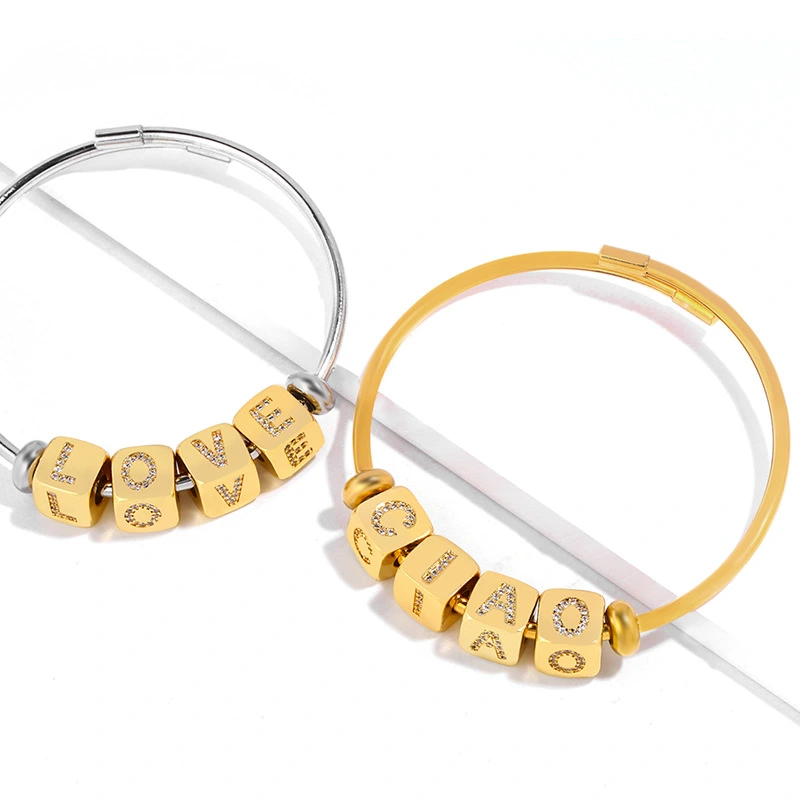 Jewelry creative hot selling European and American letter bracelet 26 letter couple girlfriends DIY bracelet men and women brb91