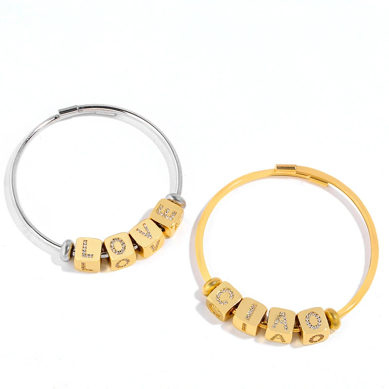 Jewelry creative hot selling European and American letter bracelet 26 letter couple girlfriends DIY bracelet men and women brb91