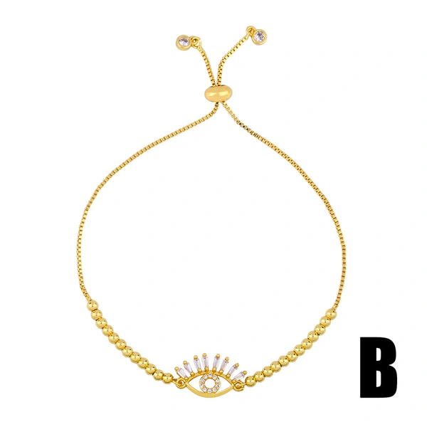 Clearance jewelry creative micro-inlaid colored zircon snake bracelet adjustable bracelet brb96