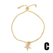Fashion zircon crystal pull-out bracelet female European and American simple personality starfish bracelet adjustable bracelet brb93