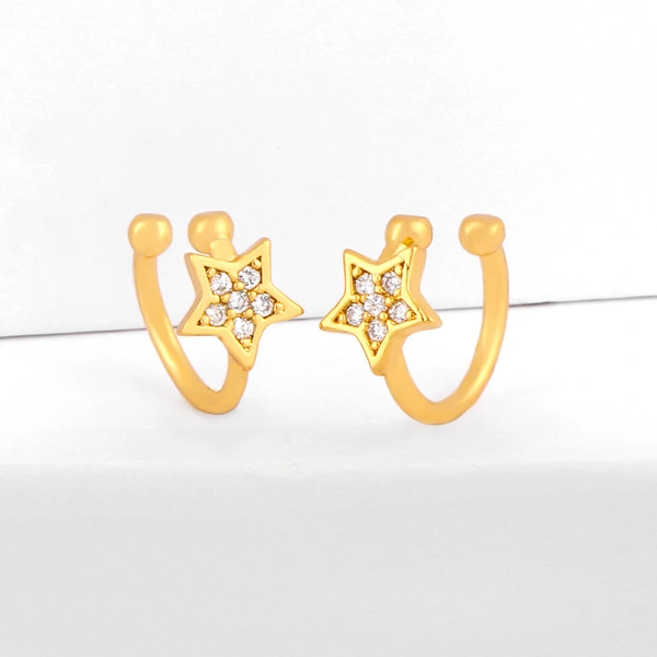 Clearance trend zircon ear bone clip C-shaped star diamond ear clip non-pierced earrings wholesale ers47
