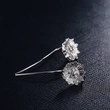   Hot-selling single-line earrings, sunflower earrings, European and American fashion earrings, creative long flower earrings