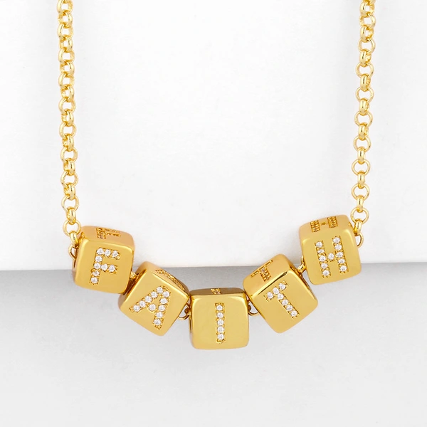 New accessories European and American letter necklace 26 English letter necklace diy letter necklace nkq33