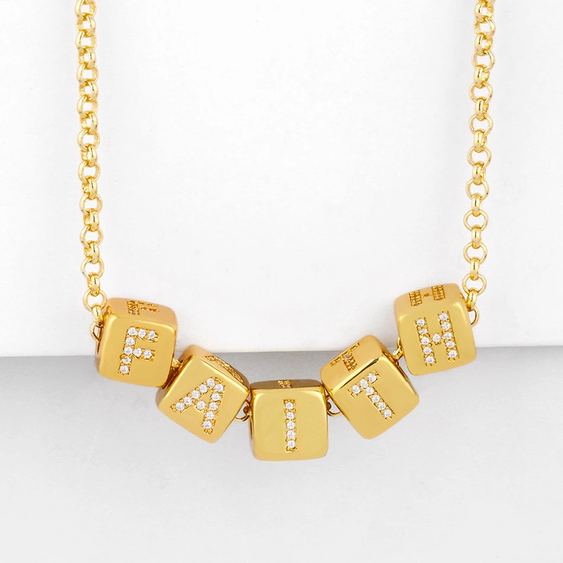 New accessories European and American letter necklace 26 English letter necklace diy letter necklace nkq33