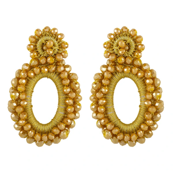 2023 new jewelry earrings European and American rice bead earrings Bohemian rice bead earrings female erq14