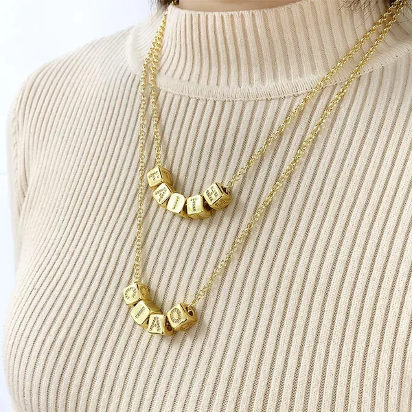 New accessories European and American letter necklace 26 English letter necklace diy letter necklace nkq33