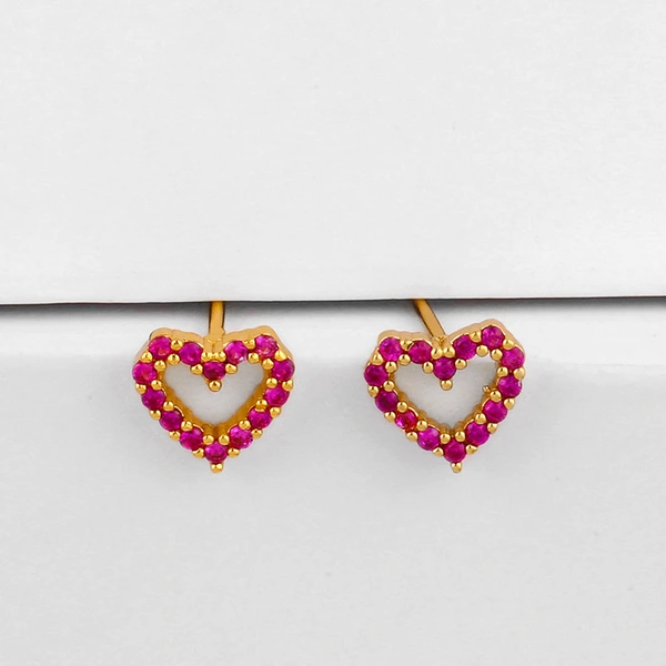 Clearance creative ocean style coconut tree earrings peach heart love zircon earrings female jewelry wholesale ers78