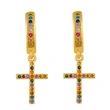 Clearance European and American earrings cactus cross earrings earrings women's diamond jewelry wholesale ert09