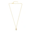 Clearance European and American classic retro inlaid zircon cross pendant necklace female mini cross necklace nkq43