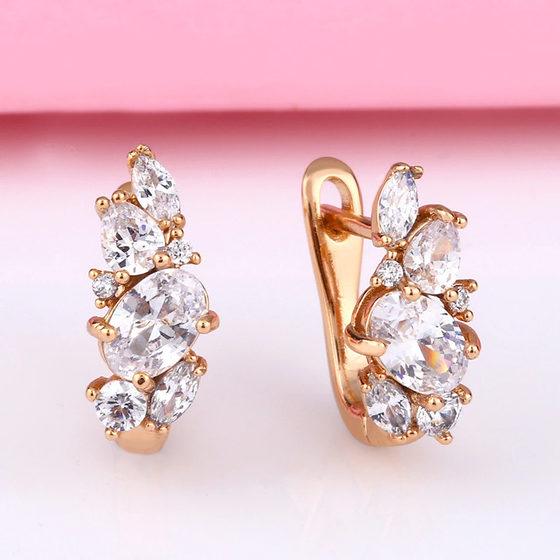European and American earrings niche design diamond earrings fashionable geometric high-end earrings for jewelry ert12