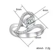 New European and American fashion creative heart-shaped zircon ring Valentine's Day gift ring supply
