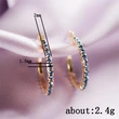 Hot selling new style girls' fresh campus style micro-inlaid earrings, the same style as the Internet celebrity fashion trend earrings