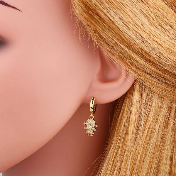 Clearance Korean Dongdaemun earrings boys and girls earrings earrings inlaid with diamonds and zircon net celebrity earrings ert39