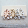 New style small fresh campus style simple square diamond earrings Internet celebrity same style fashion trend earrings