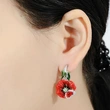 New exquisite blooming flower earrings, hot selling drop glue style, versatile earrings for women