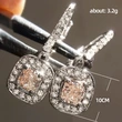   Hot selling new fashion European and American ladies' micro-encrusted diamond all-match ear clip earrings wholesale