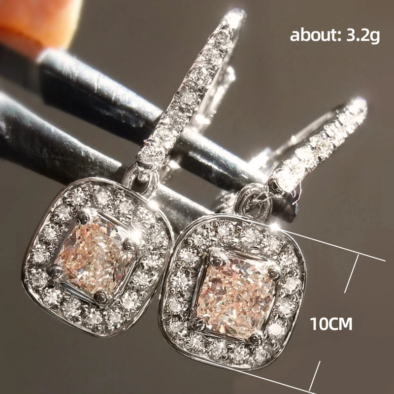  Hot selling new fashion European and American ladies' micro-encrusted diamond all-match ear clip earrings wholesale