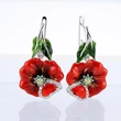 New exquisite blooming flower earrings, hot selling drop glue style, versatile earrings for women