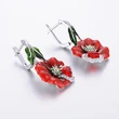 New exquisite blooming flower earrings, hot selling drop glue style, versatile earrings for women