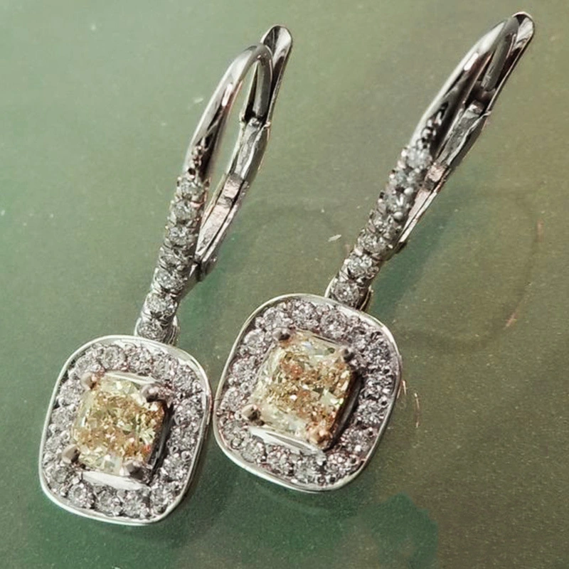   Hot selling new fashion European and American ladies' micro-encrusted diamond all-match ear clip earrings wholesale