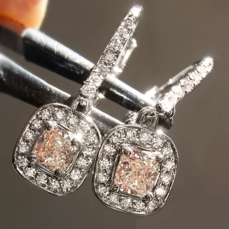   Hot selling new fashion European and American ladies' micro-encrusted diamond all-match ear clip earrings wholesale