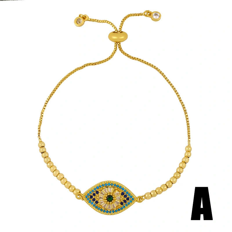 Bracelet European and American popular jewelry diamond devil eye bracelet color crystal eye bracelet female brc21