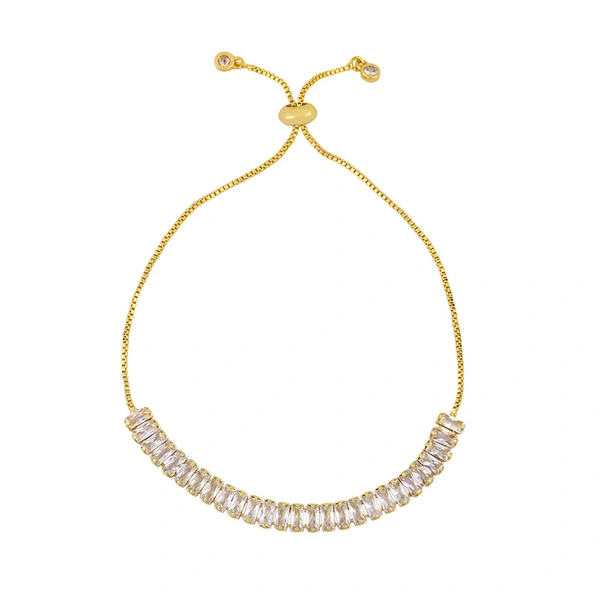 bracelet European and American diamond bracelet copper plated 18K gold bracelet color crystal bracelet couple bracelet female brc22