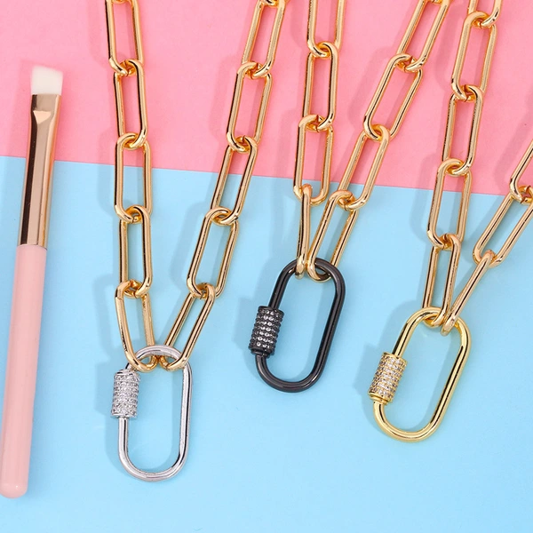 necklace European and American jewelry heavy metal chain punk rock necklace women's simple necklace nkq95