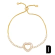 Bracelet new arrival crystal bracelet female original European and American cross peach heart love bracelet brc30
