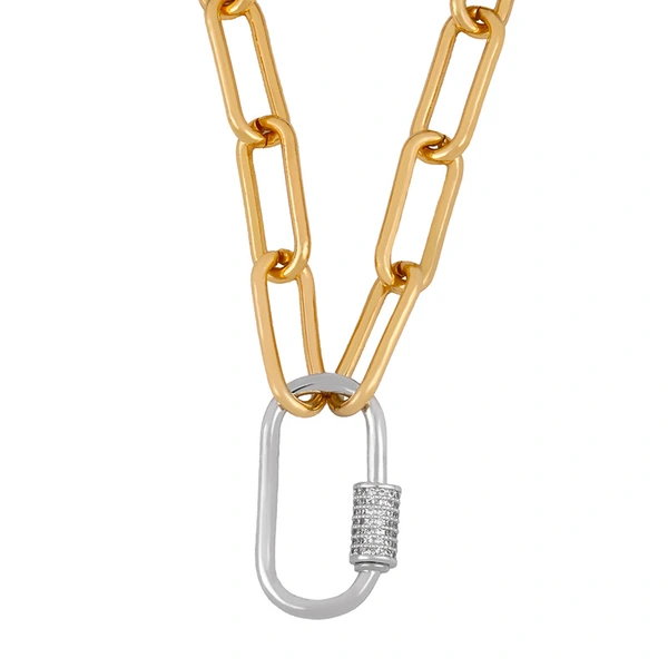 necklace European and American jewelry heavy metal chain punk rock necklace women's simple necklace nkq95