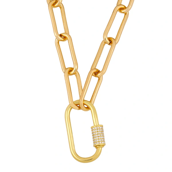 necklace European and American jewelry heavy metal chain punk rock necklace women's simple necklace nkq95