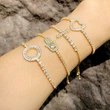 Bracelet new arrival crystal bracelet female original European and American cross peach heart love bracelet brc30