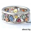 Best-selling exquisite geometric pattern hollow diamond multi-color ring for women simple zircon jewelry
